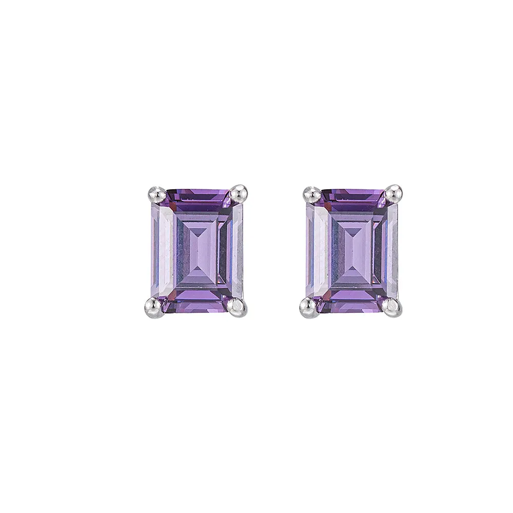 Amethyst Gemstone Stud Earrings