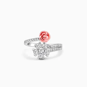 Anushka Sharma Silver Studded Rose Ring