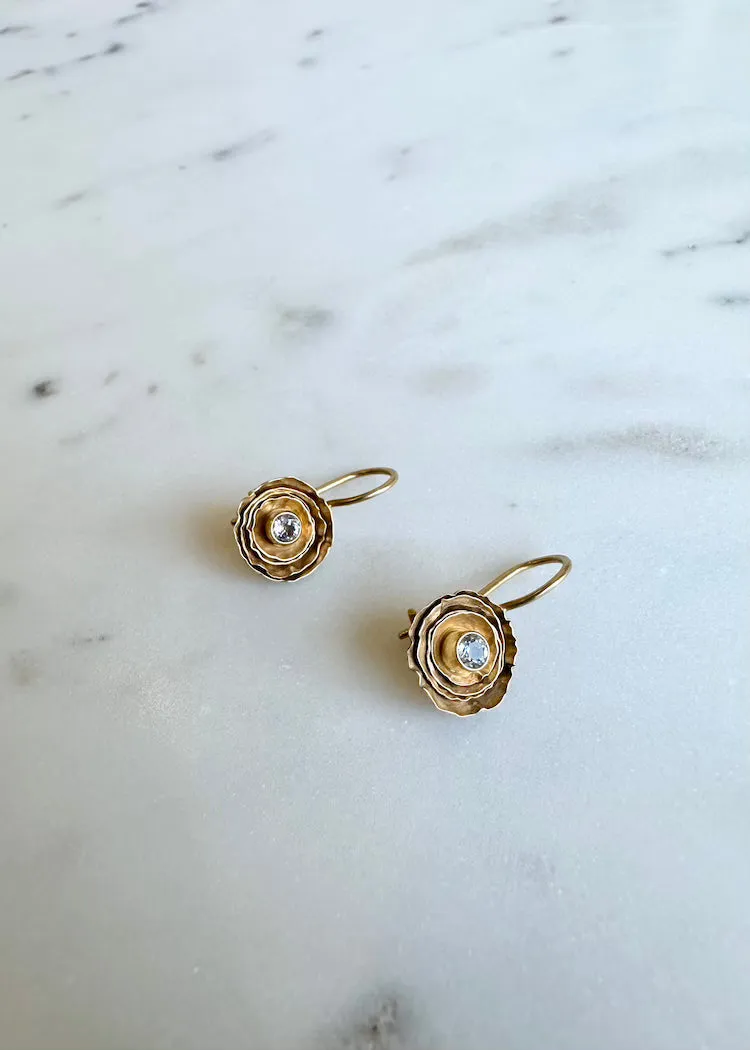 Austin Titus | 18kg Vermeil Earrings with White Topaz