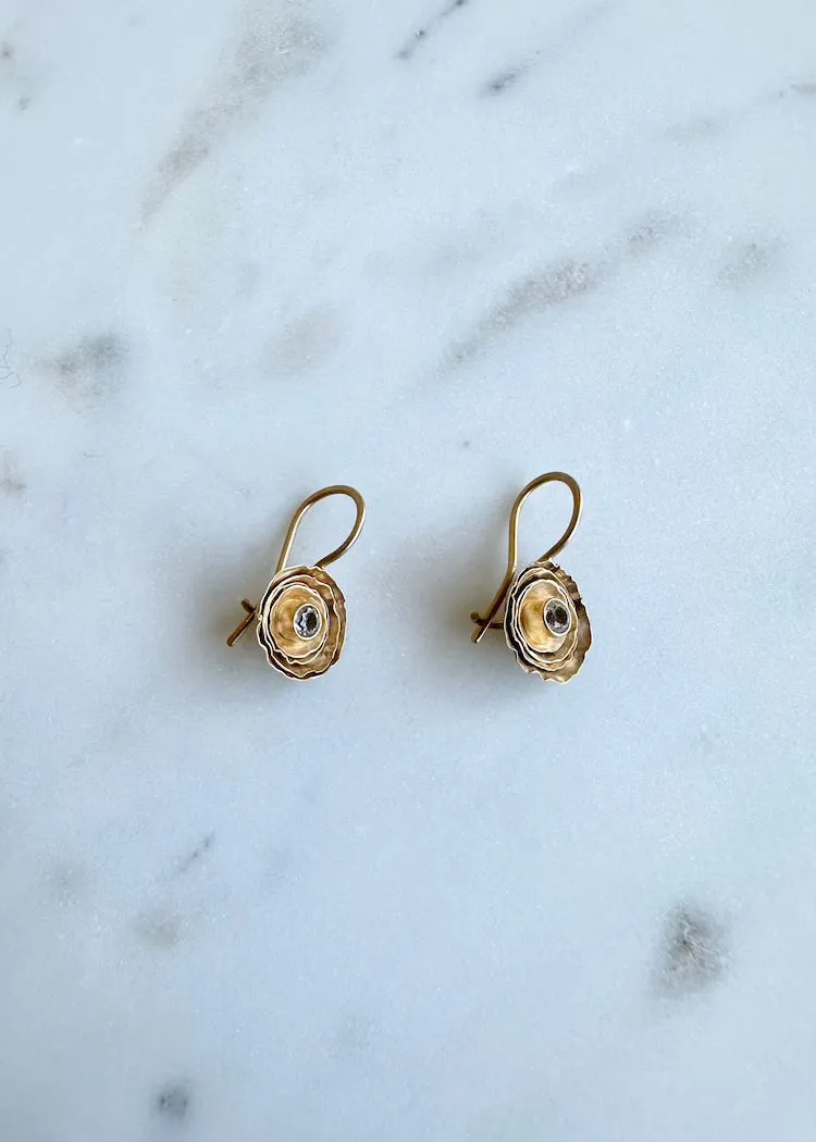 Austin Titus | 18kg Vermeil Earrings with White Topaz