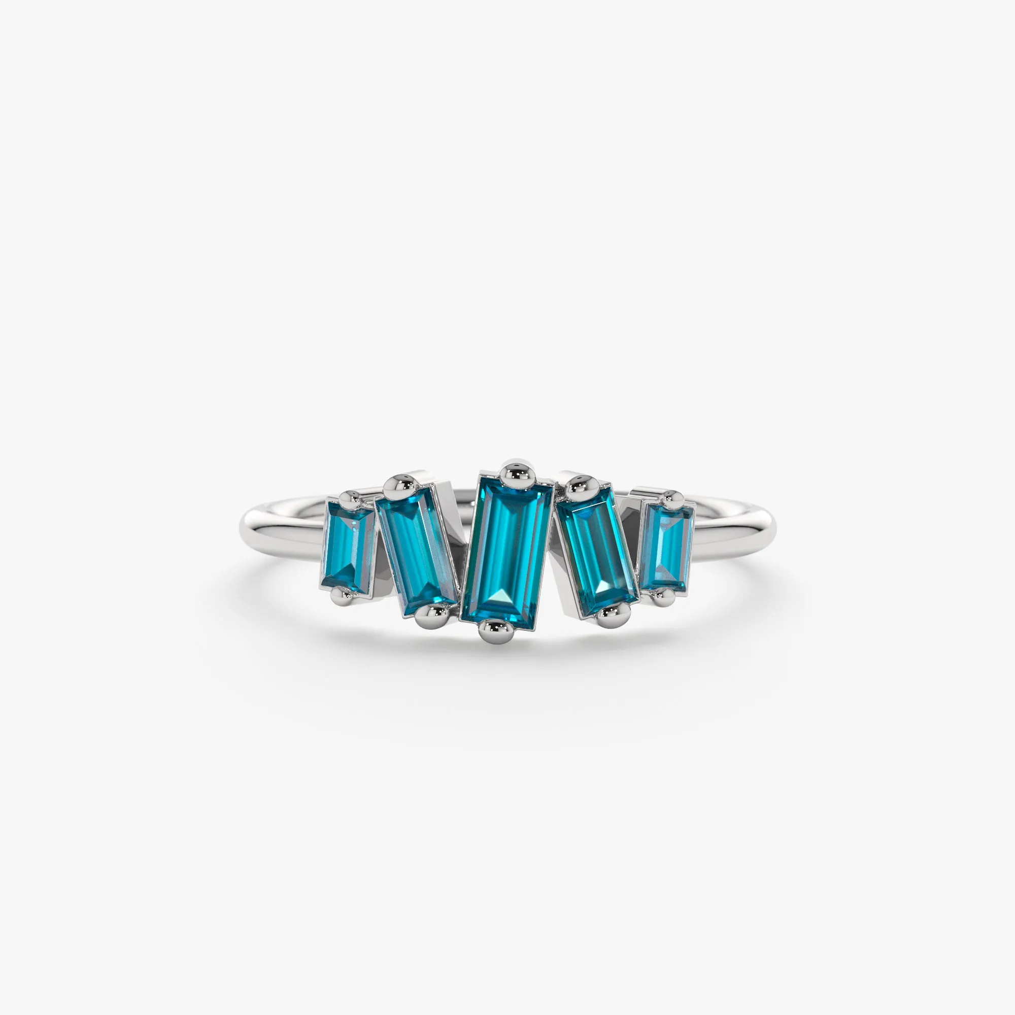Baguette London Blue Topaz Ring, Lupita