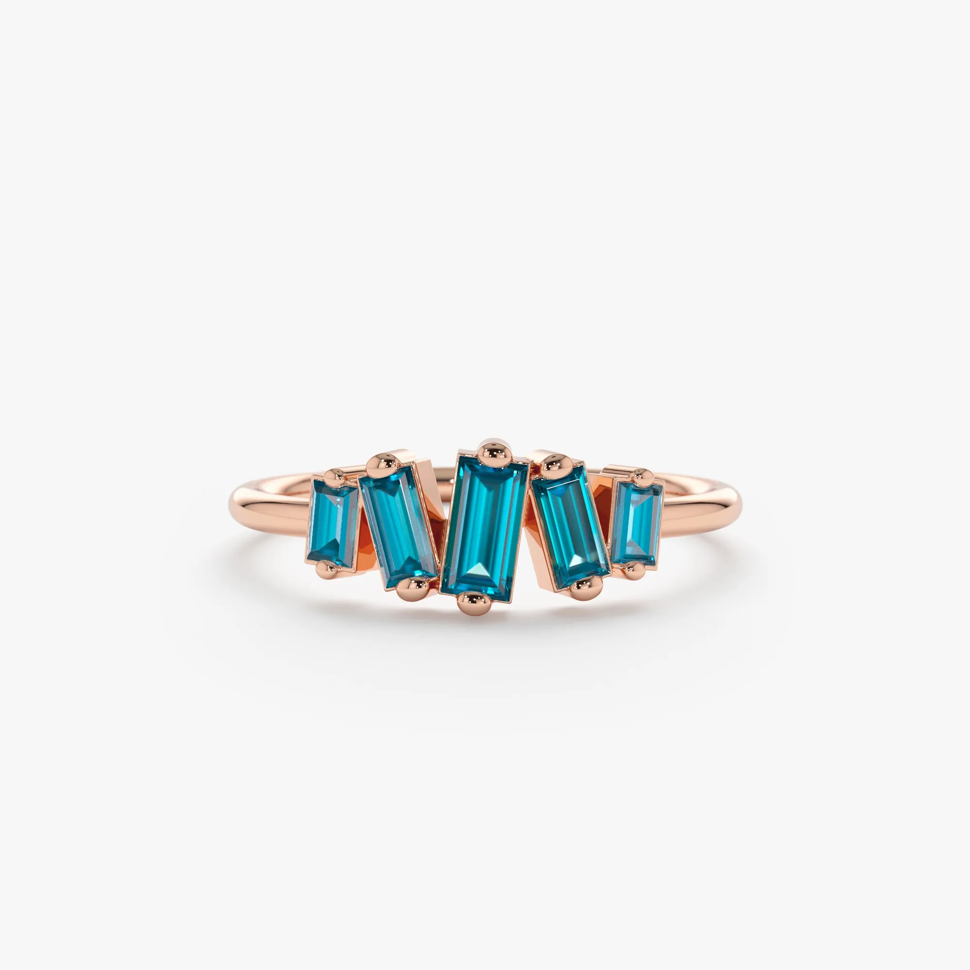 Baguette London Blue Topaz Ring, Lupita