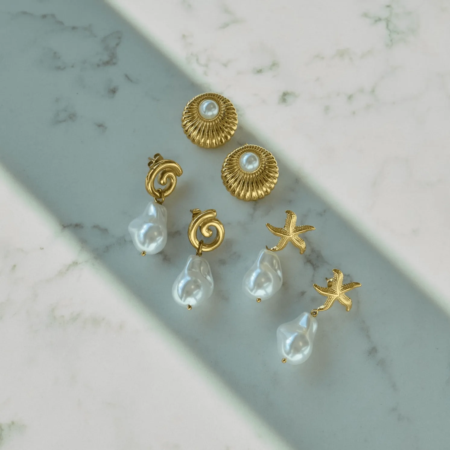 Beaches Pearl Stud Earrings