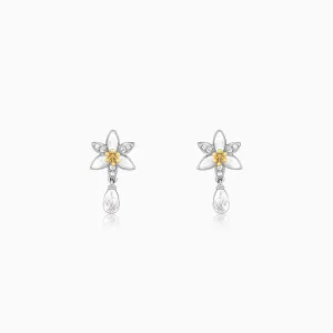 Bhumi Silver Trillium Drop Earrings