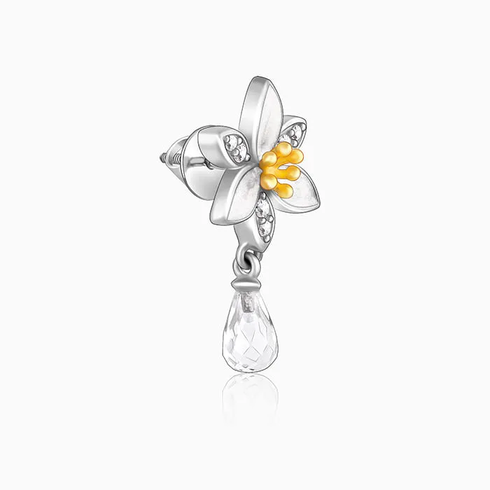Bhumi Silver Trillium Drop Earrings