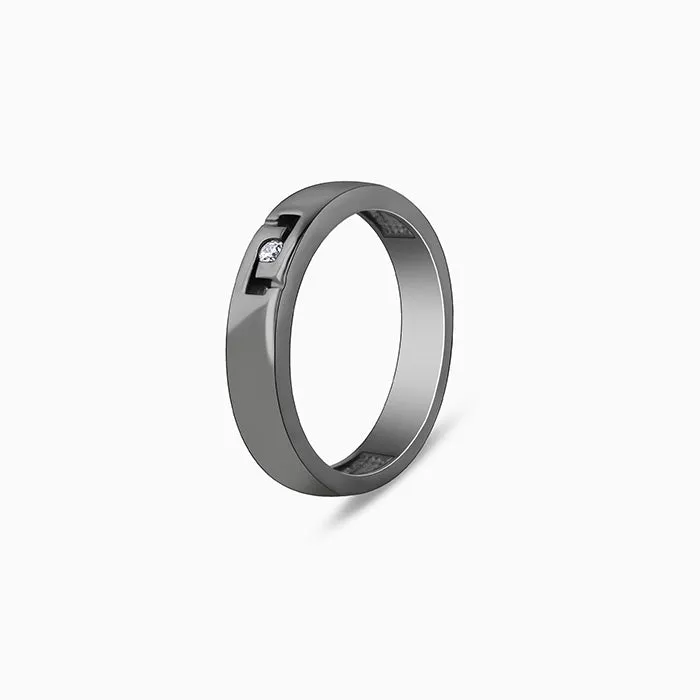 Black Rhodium Boldness Ring For Him