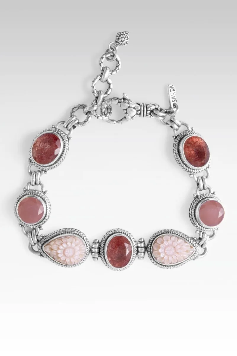 Blooms of Blessings Bracelet? in Pink Mother of Pearl, Strawberry Quartz & Ballet Blush Quartz