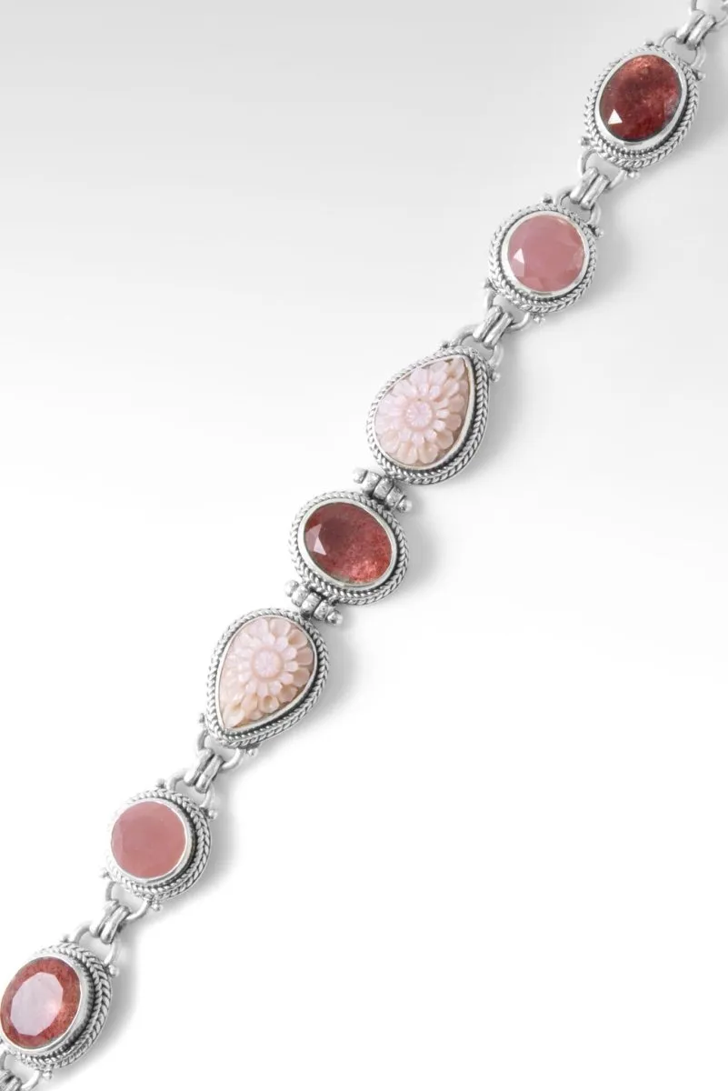 Blooms of Blessings Bracelet? in Pink Mother of Pearl, Strawberry Quartz & Ballet Blush Quartz