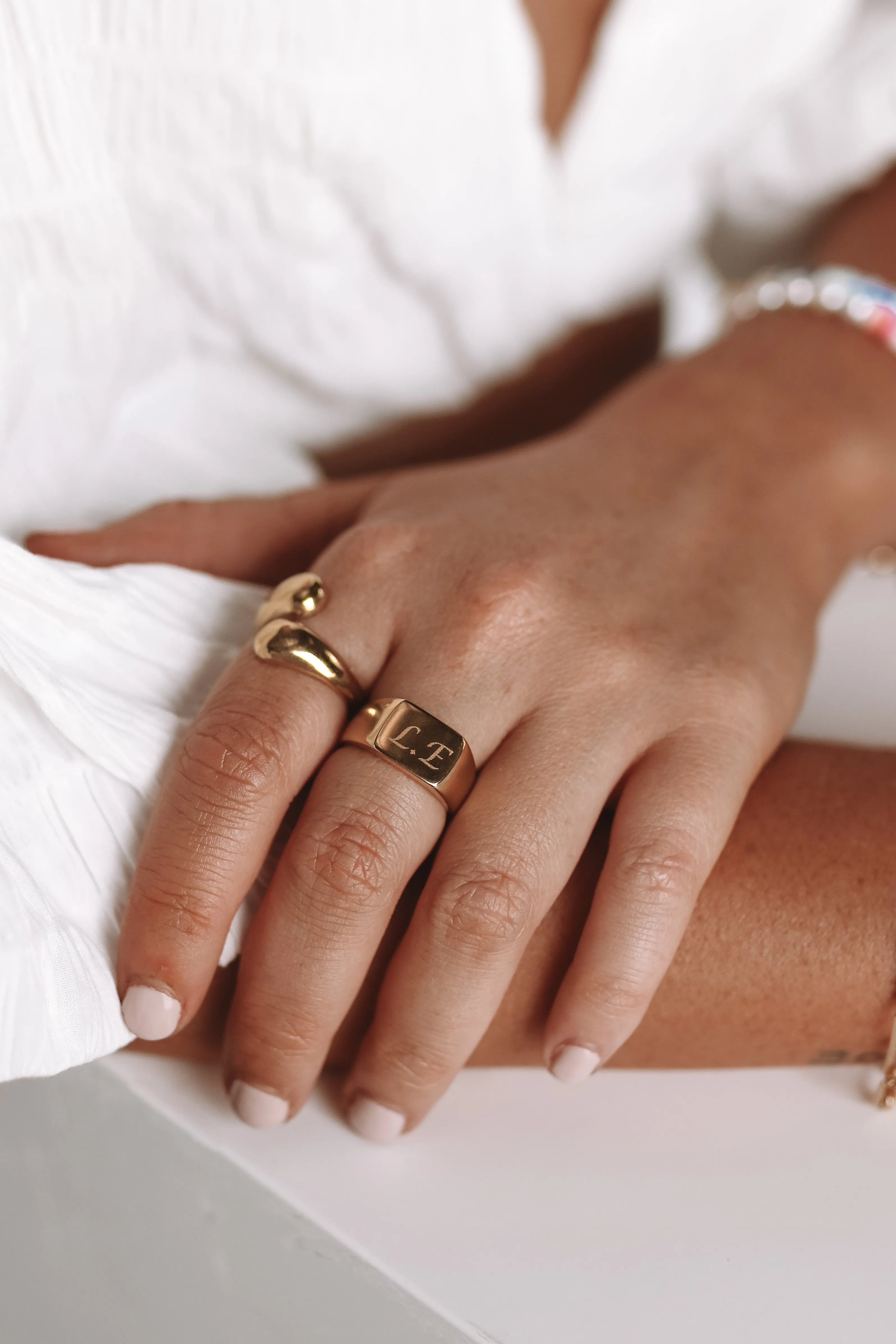 Bree - Stainless Steel Engraved Ring