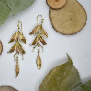 Bronze Tapestry Statement Drop Earrings