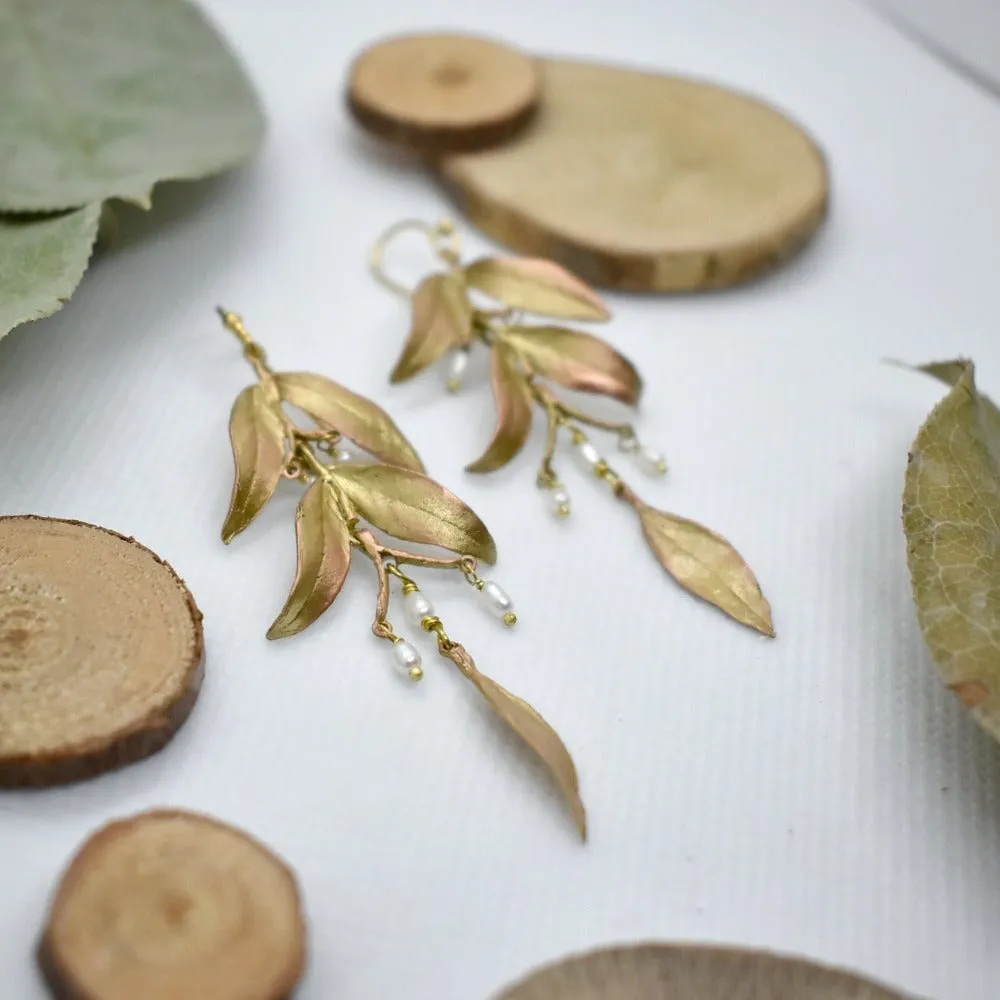 Bronze Tapestry Statement Drop Earrings