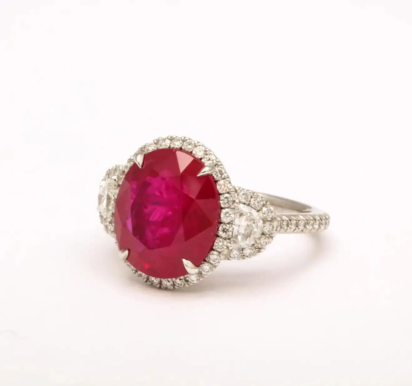 Burma Ruby and Diamond Ring