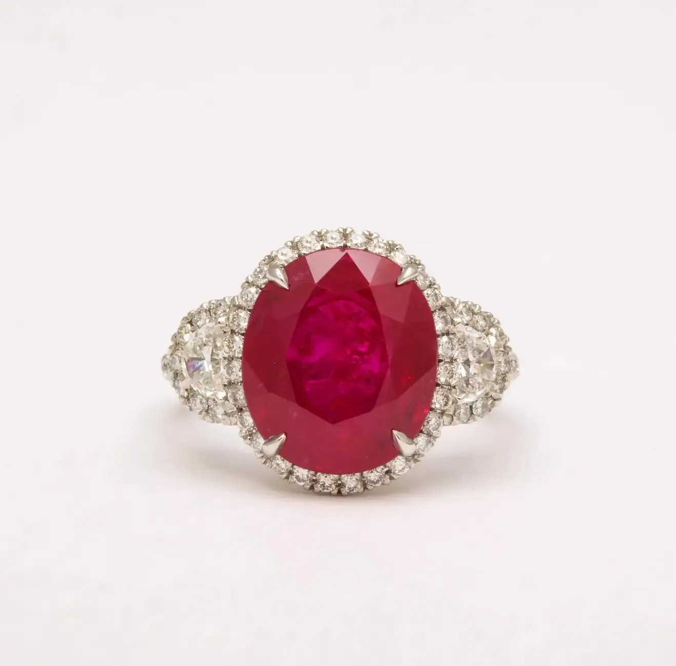 Burma Ruby and Diamond Ring
