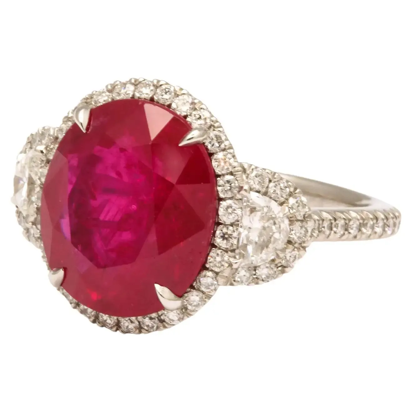 Burma Ruby and Diamond Ring