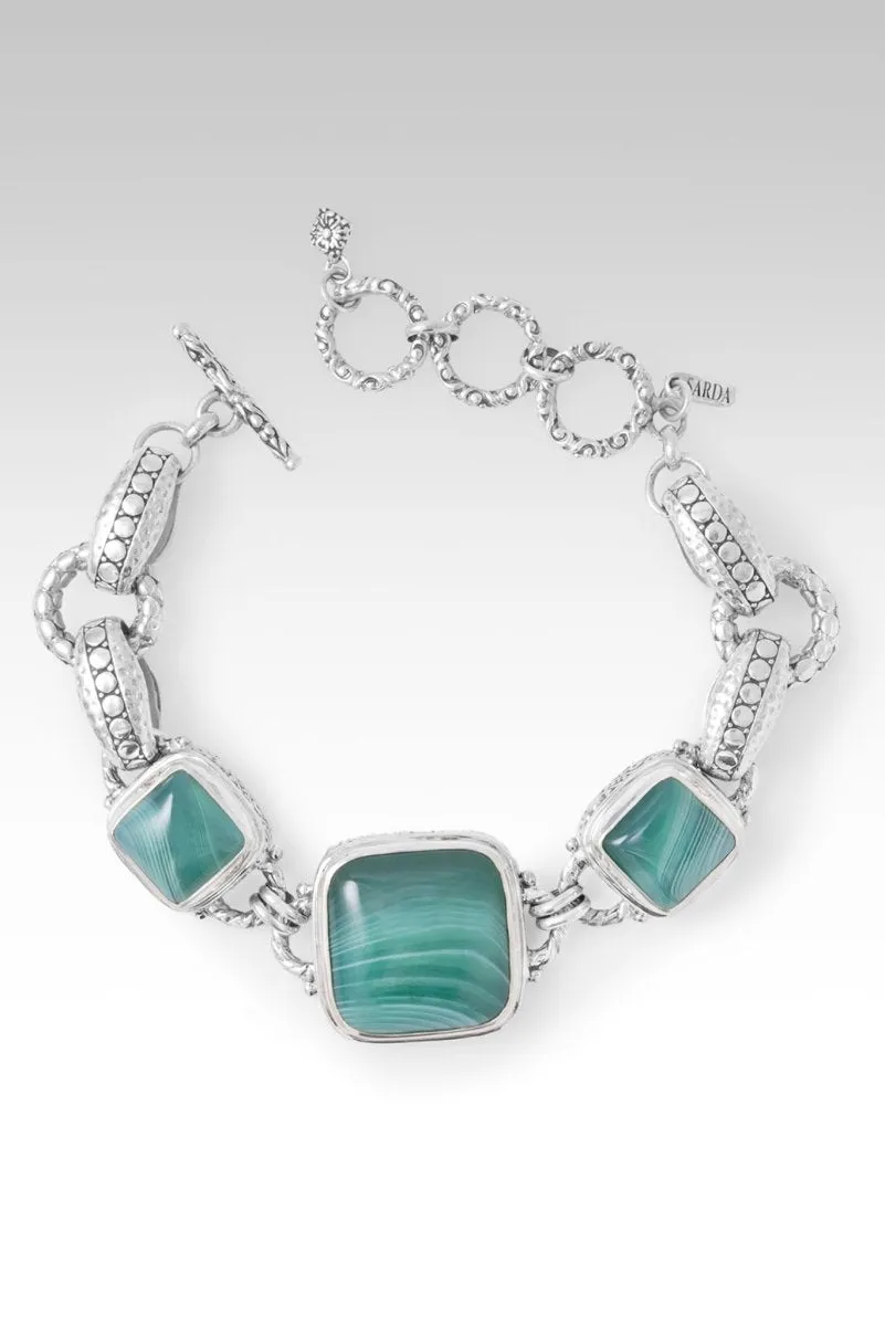 Care for my Heart Bracelet? in Green Banded Agate