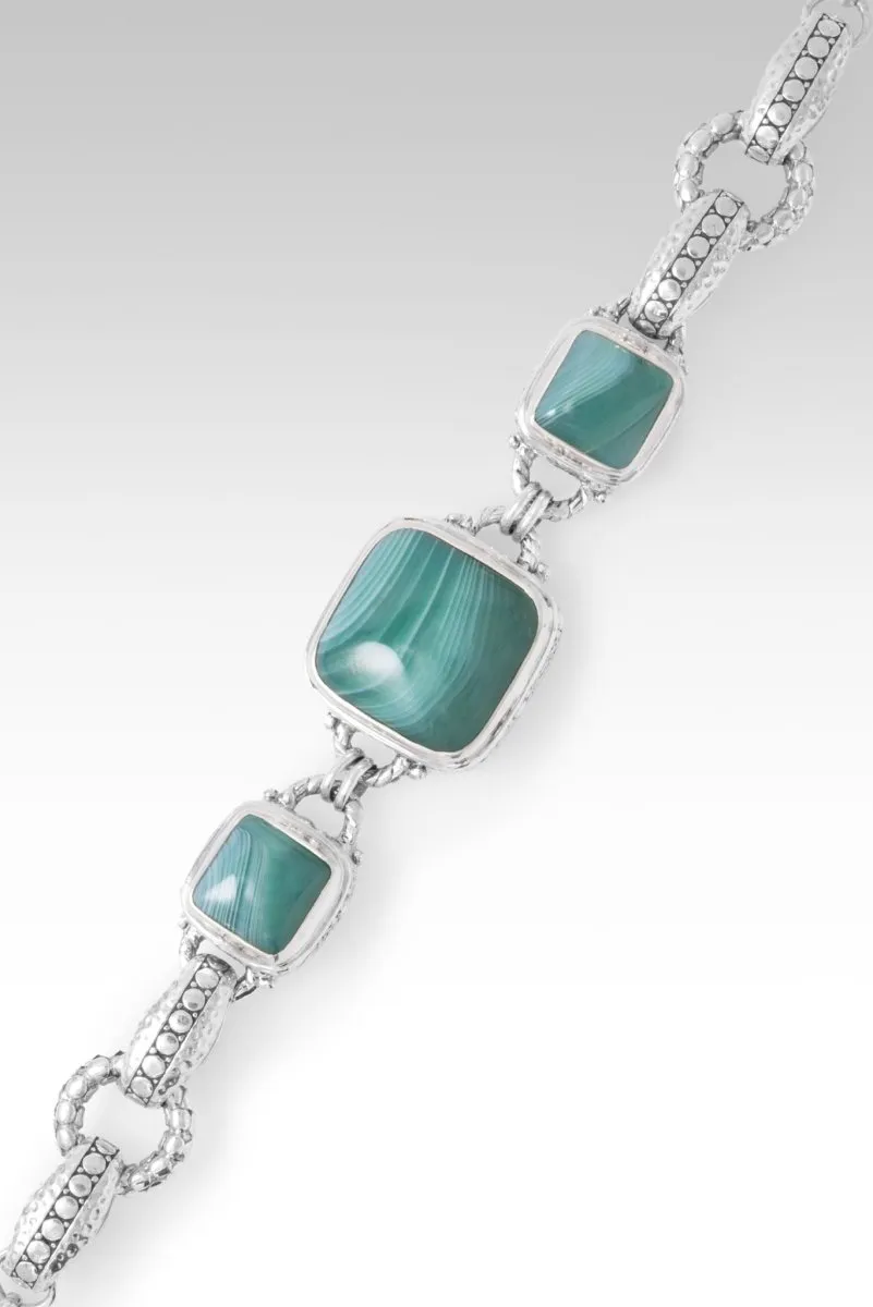 Care for my Heart Bracelet? in Green Banded Agate
