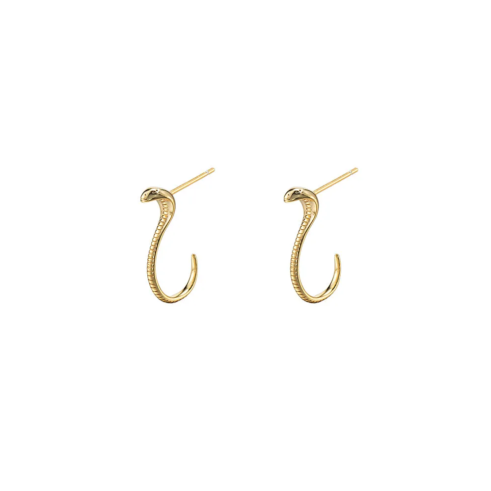 Cobra Snake Hoop Earrings