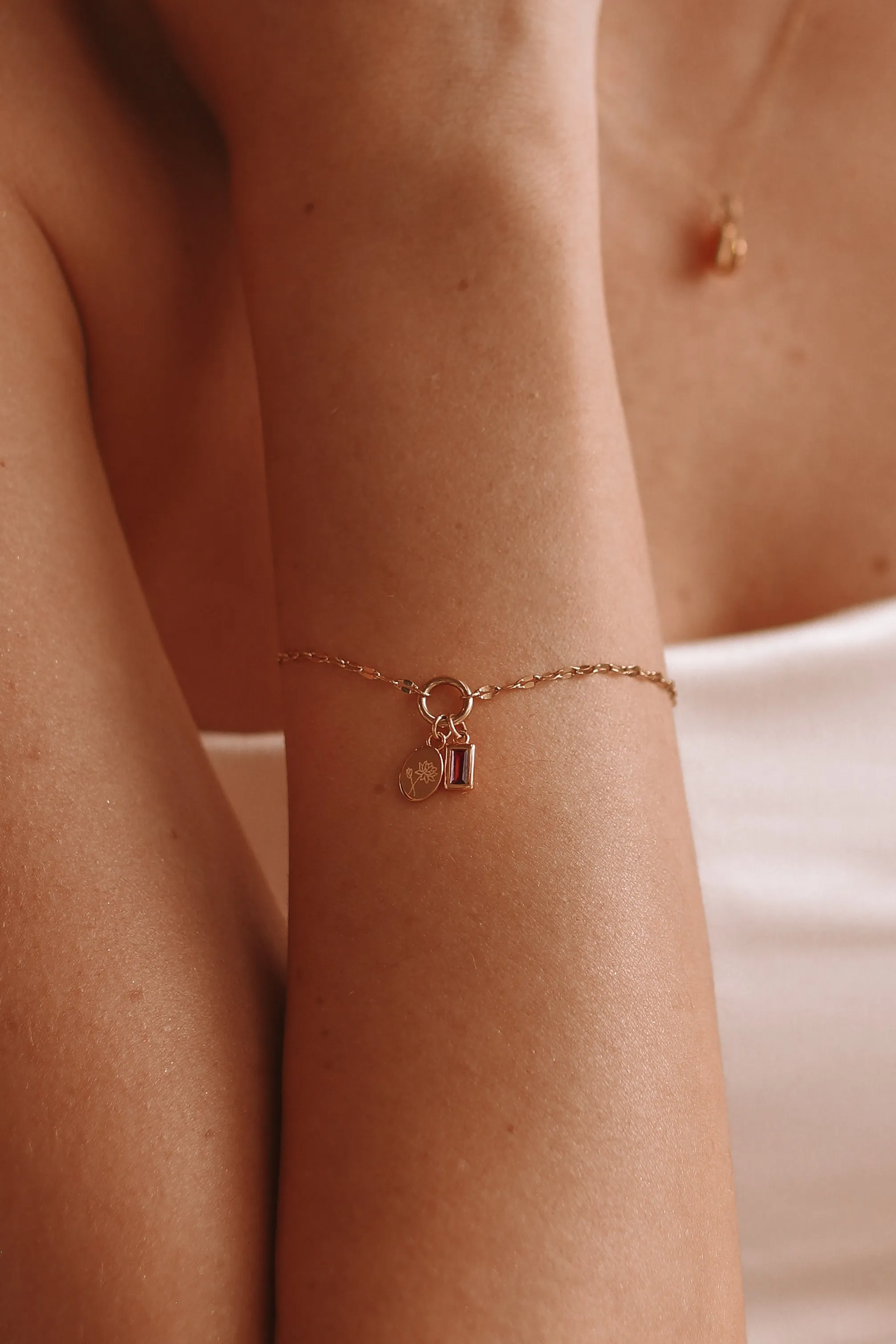 Cody - Stainless Steel Engraved Birthstone Bracelet