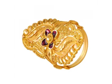 Delightful Gold Meenakari Ring