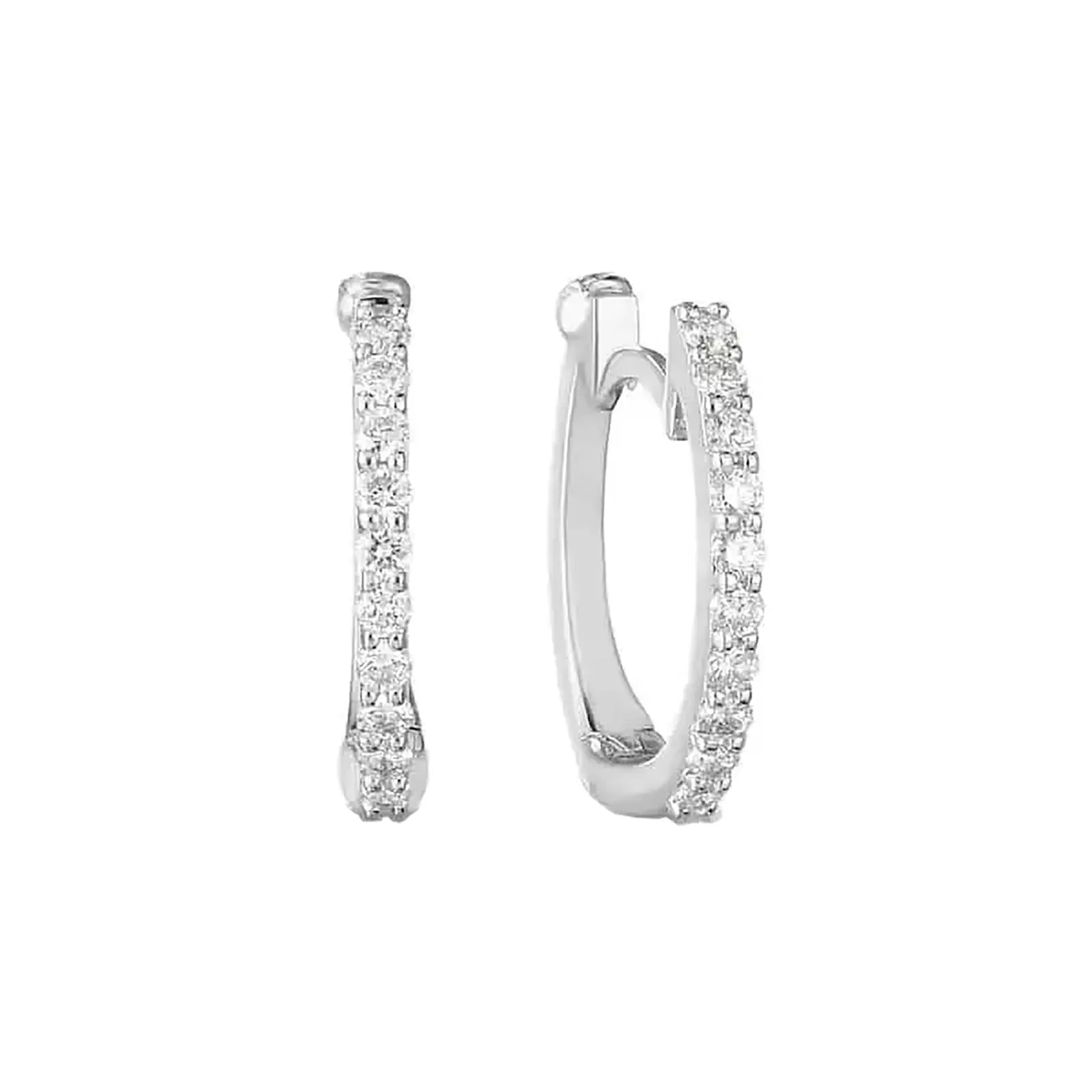 Diamond Huggie Earrings