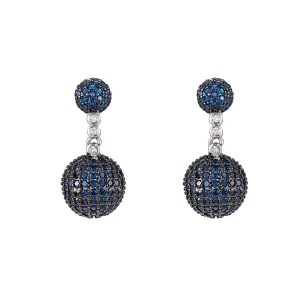 Double Ball Sapphire Earrings