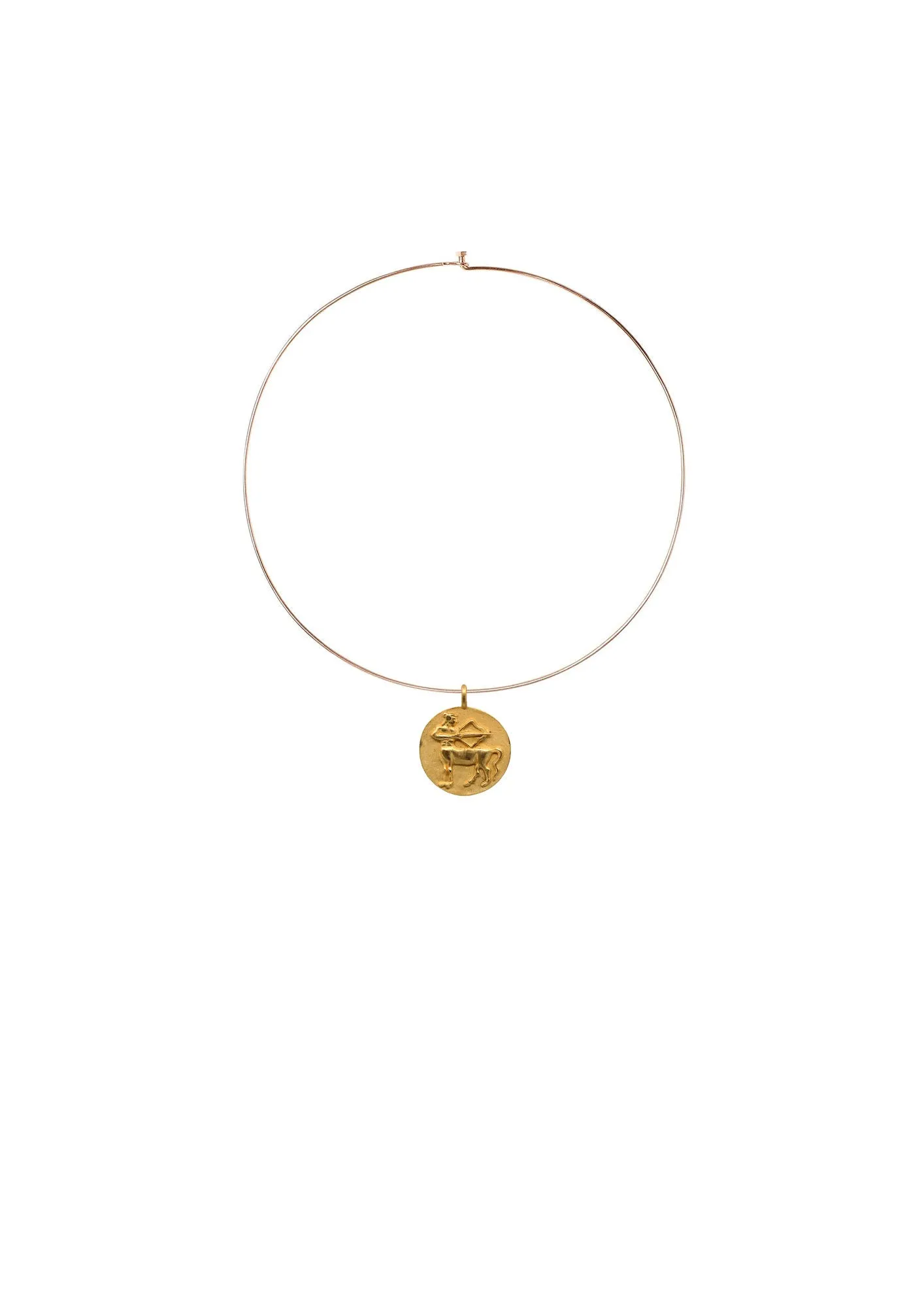 Eclipse Wire Choker 14K Gold, Whitegold or Rosegold Necklace