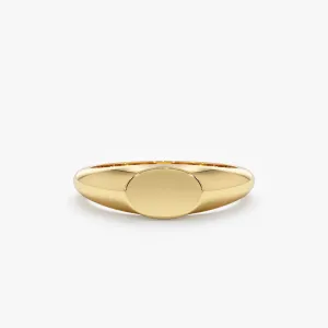 Engravable Oval Signet Ring, Trina