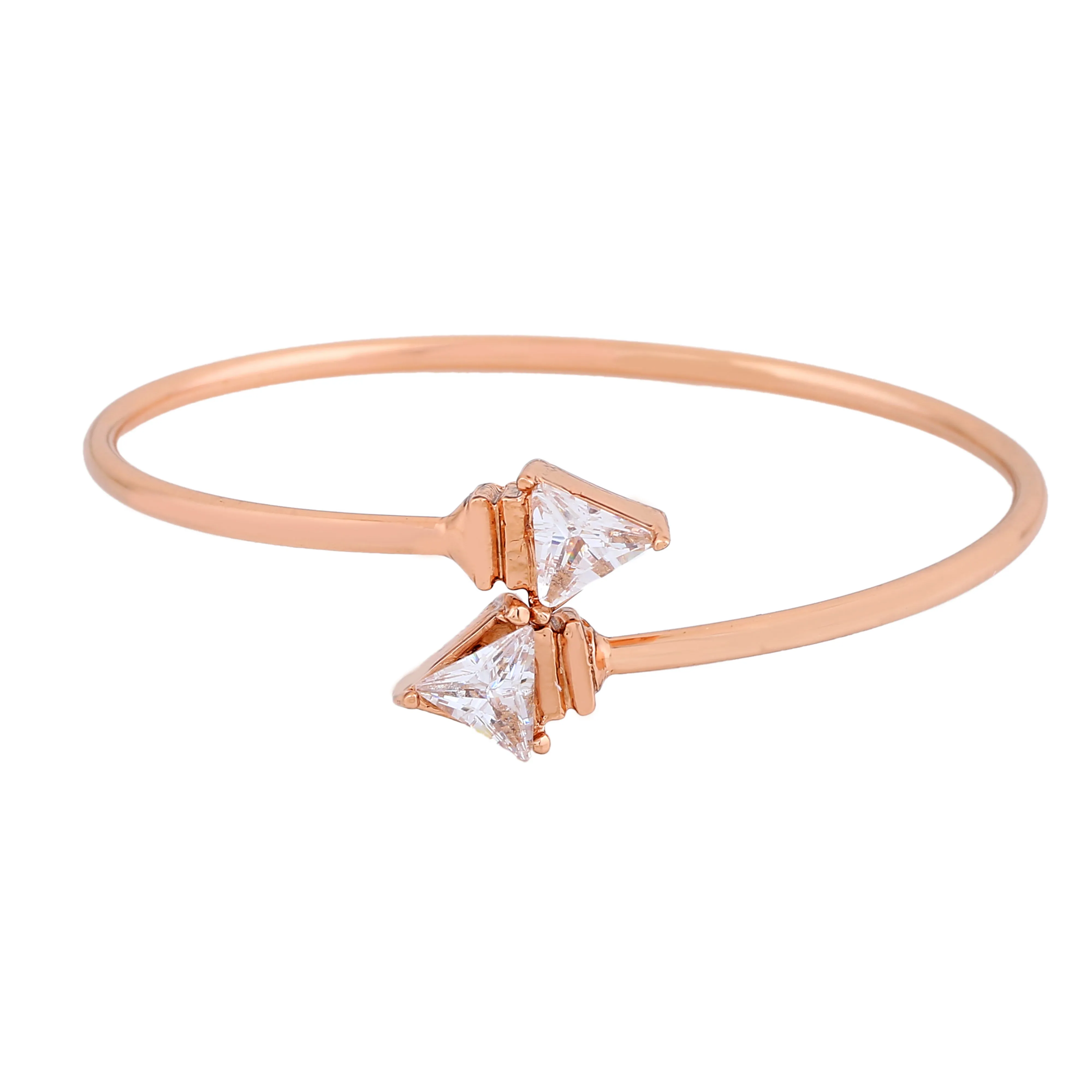 Estele Rose Gold Plated Dazzling Bracelet with Crystals for Women