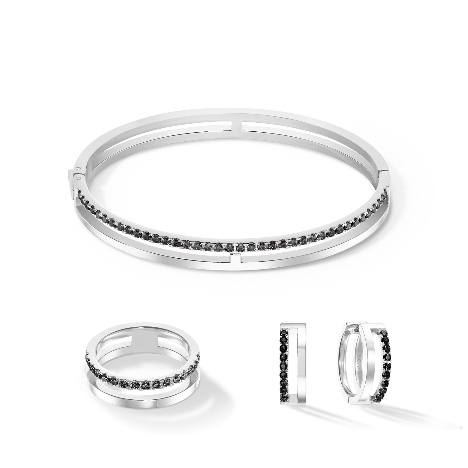 Eternal Unity Bangle silver-black