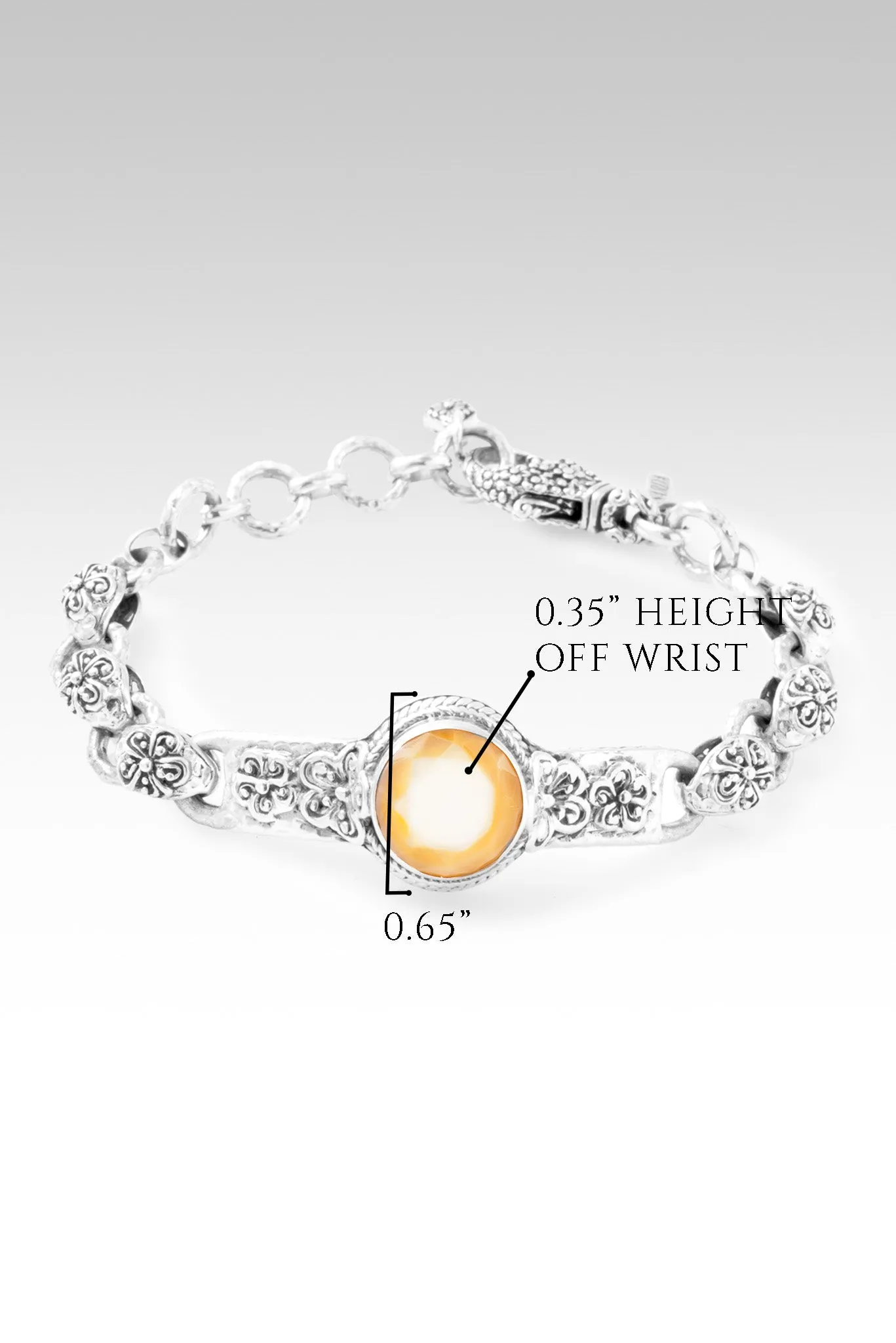 Flowers of Joy Bracelet? in Yellow Mother of Pearl