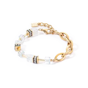 GeoCUBE? Festive Layer bracelet gold-white