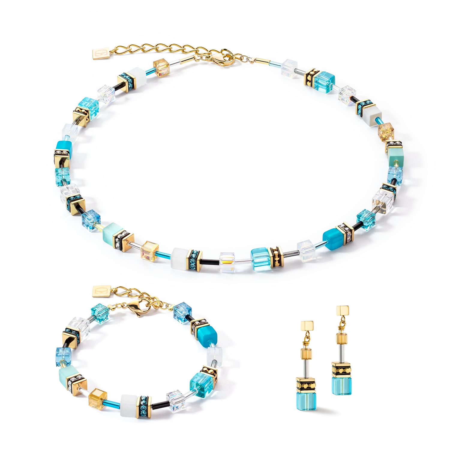 GeoCUBE? Iconic bracelet gold turquoise