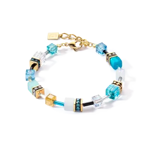 GeoCUBE? Iconic bracelet gold turquoise