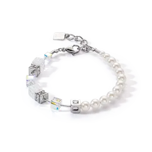 GeoCUBE? Precious Fusion Pearls bracelet white