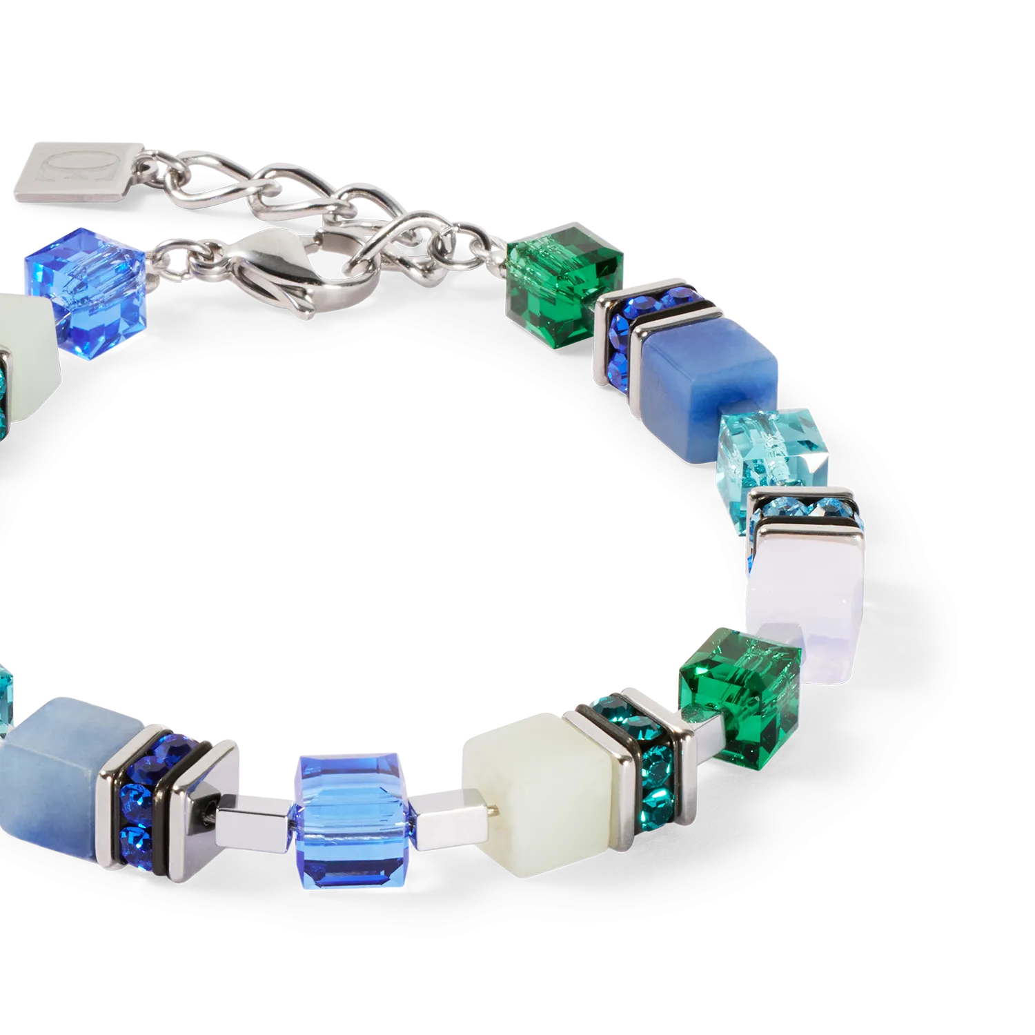 GeoCUBE? Precious Statement bracelet silver-ocean