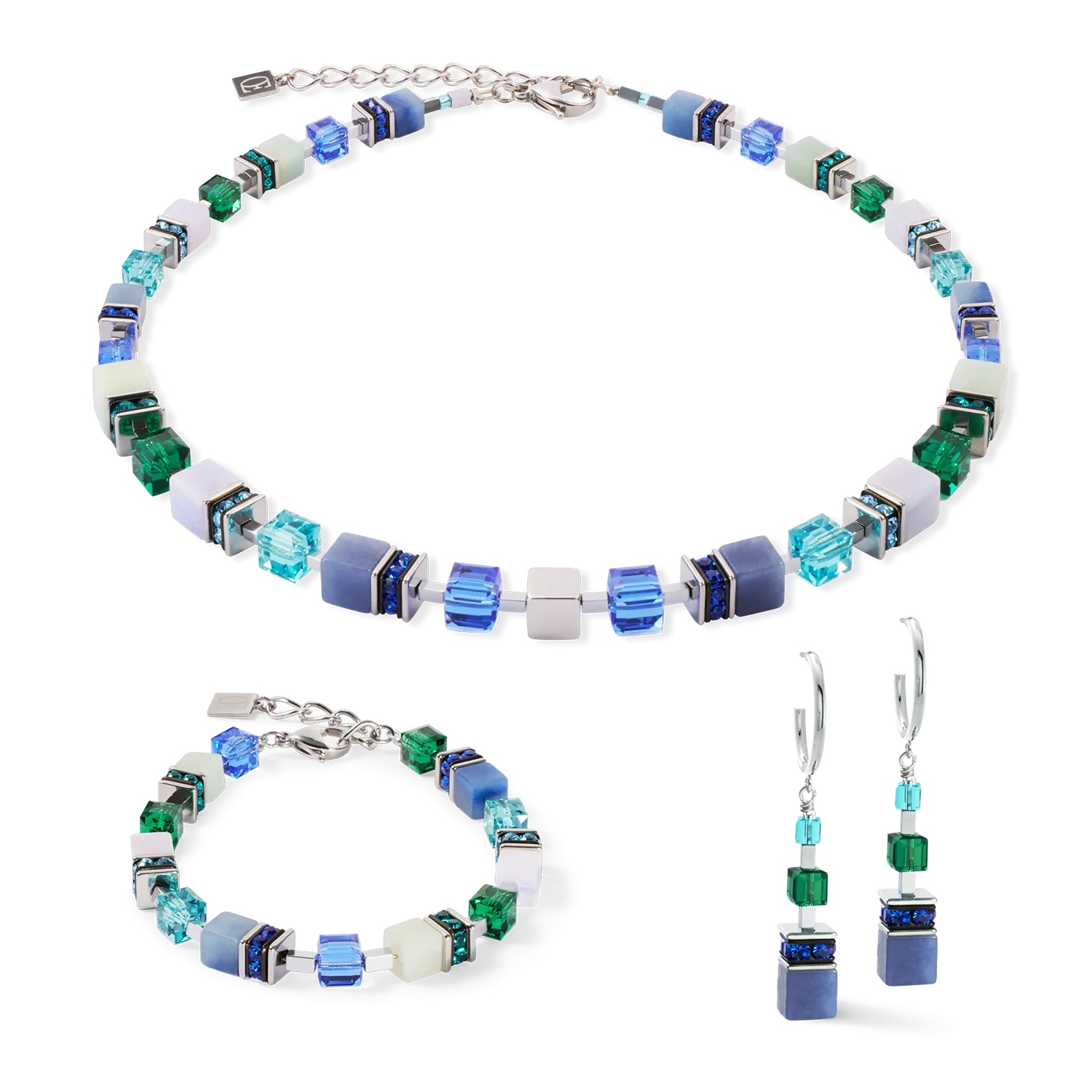 GeoCUBE? Precious Statement bracelet silver-ocean