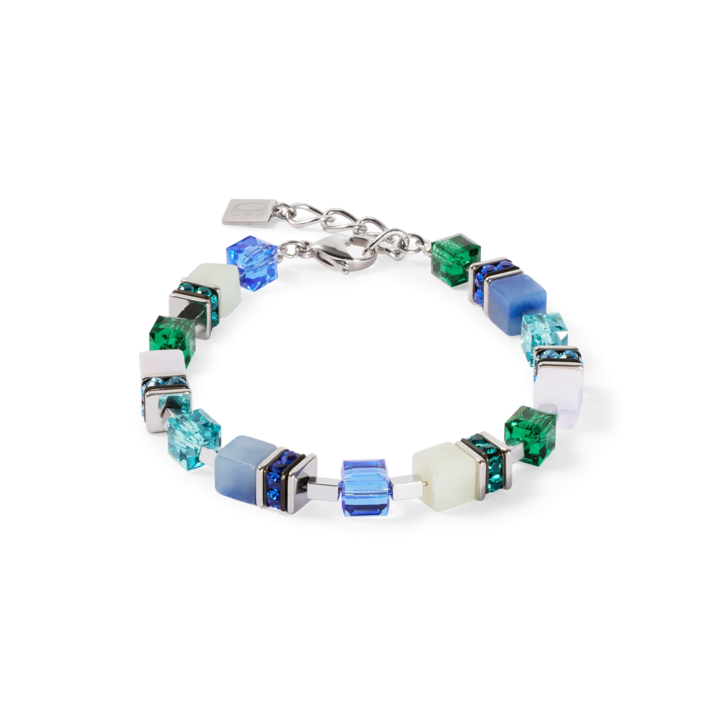 GeoCUBE? Precious Statement bracelet silver-ocean