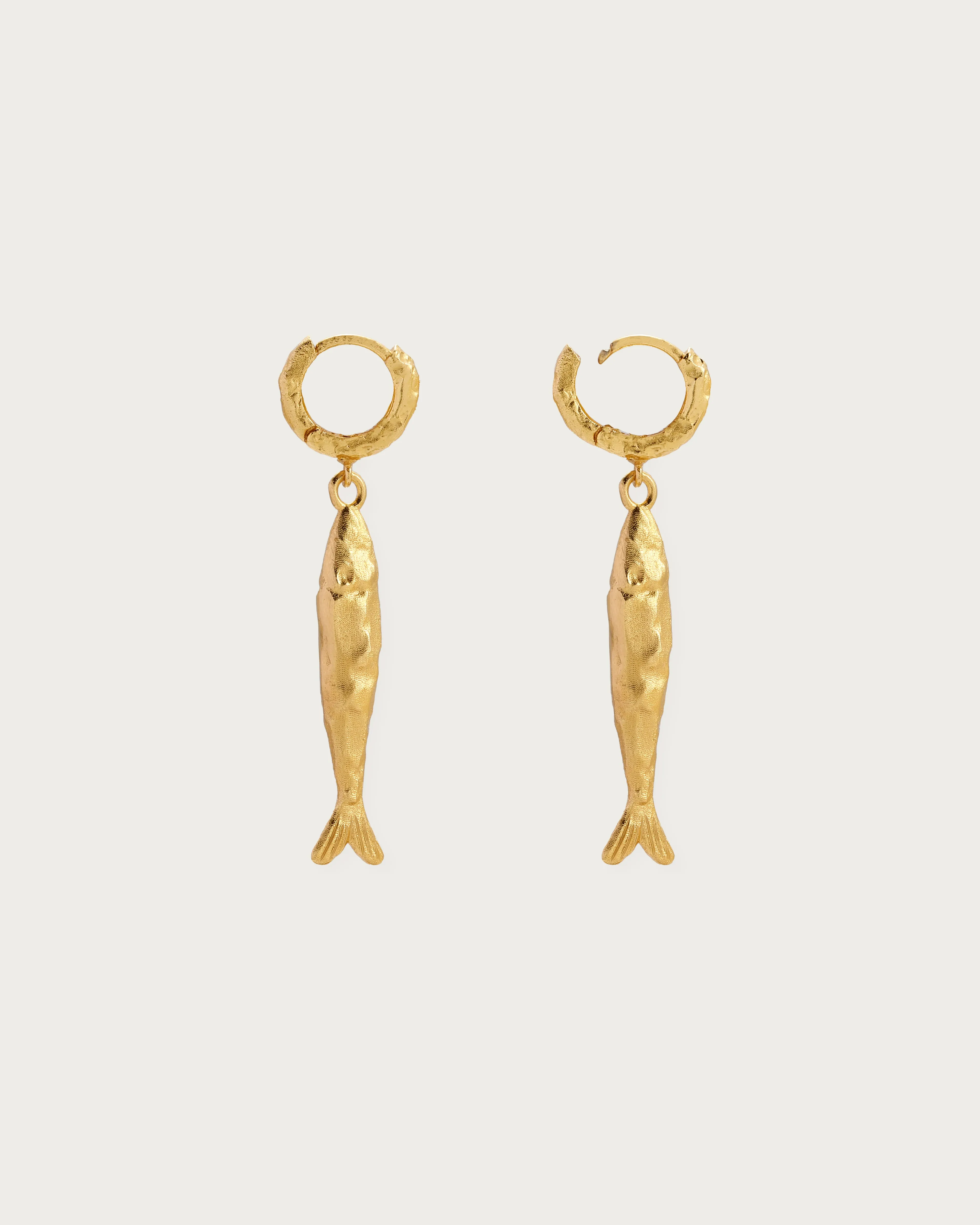 Gold Anchovy Earrings