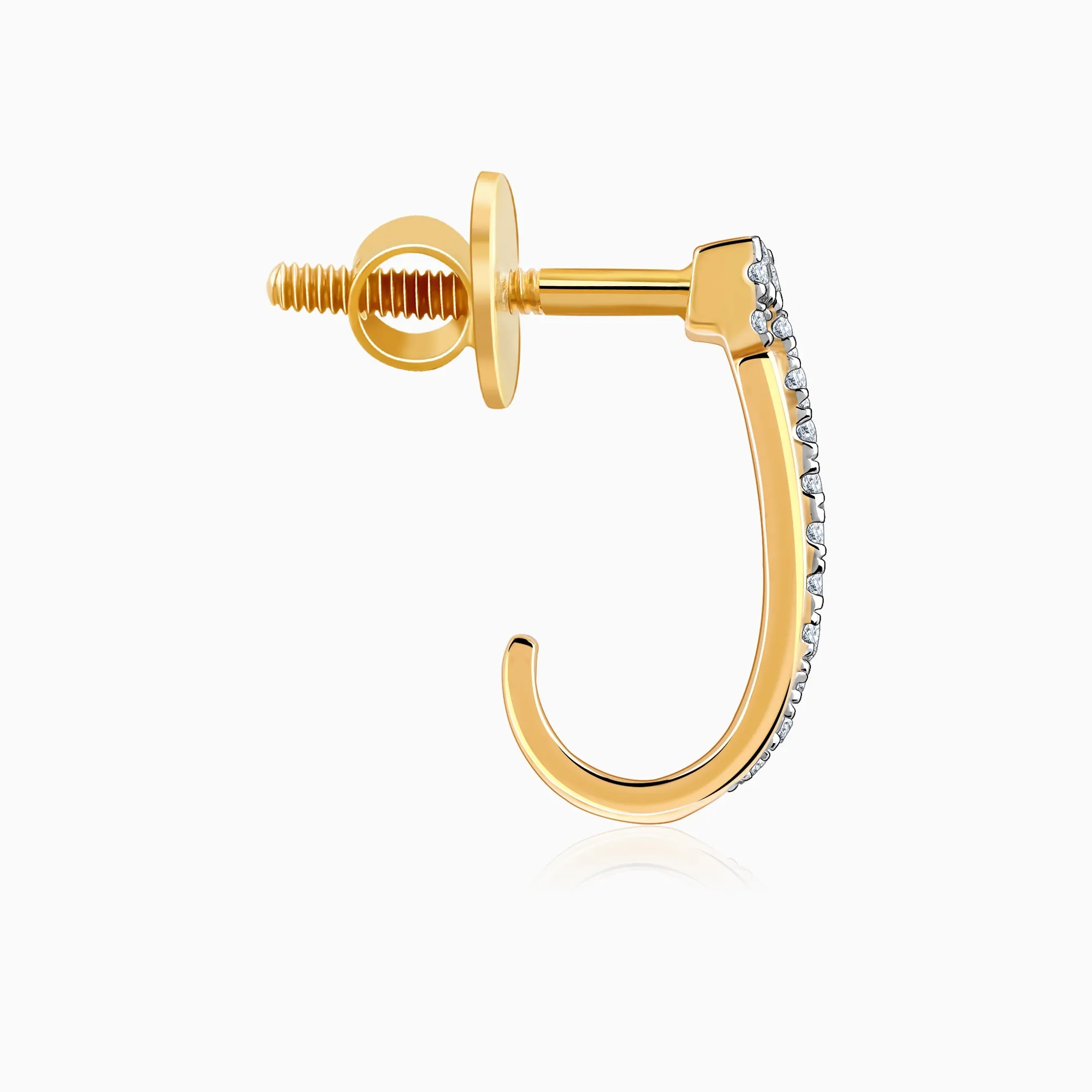 Gold Hoopla Diamond Earrings