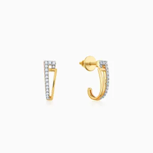 Gold Hoopla Diamond Earrings