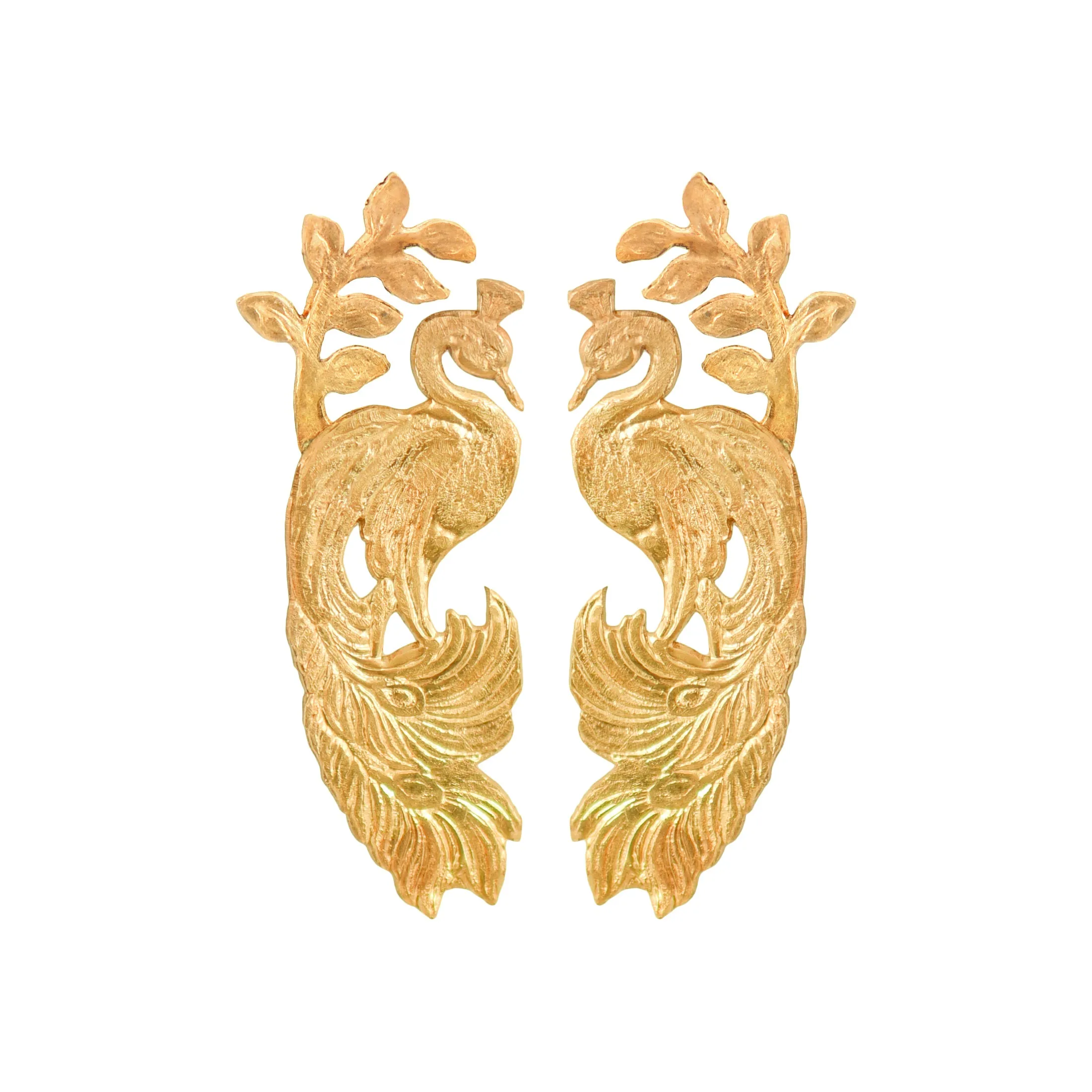 Gold Pavo Earrings