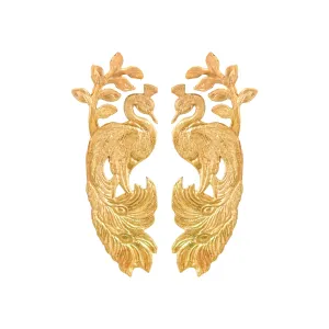 Gold Pavo Earrings