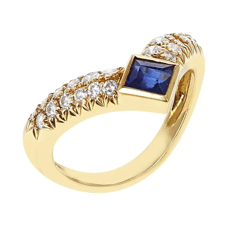 Gold, Sapphire, Emerald, Ruby and Diamond Ring