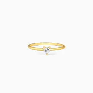 Golden Little Heart Ring