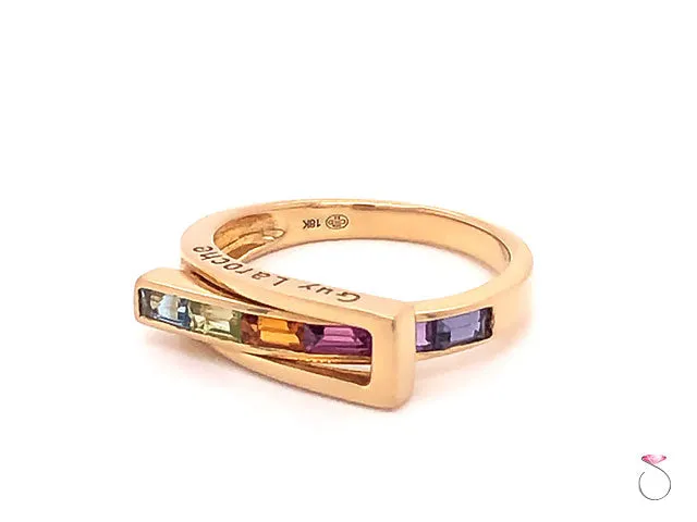 Guy Laroche MultiGemstone Rainbow Band Ring