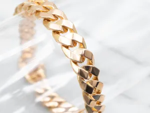 Heavy Gold Curb Link Bracelet