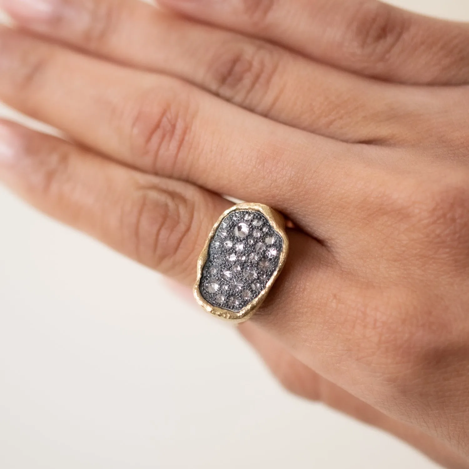 Inverted Diamond Relic Ring
