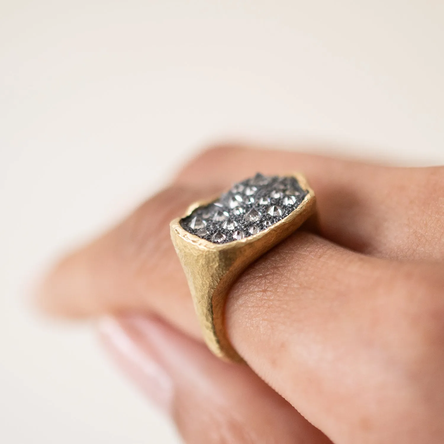 Inverted Diamond Relic Ring
