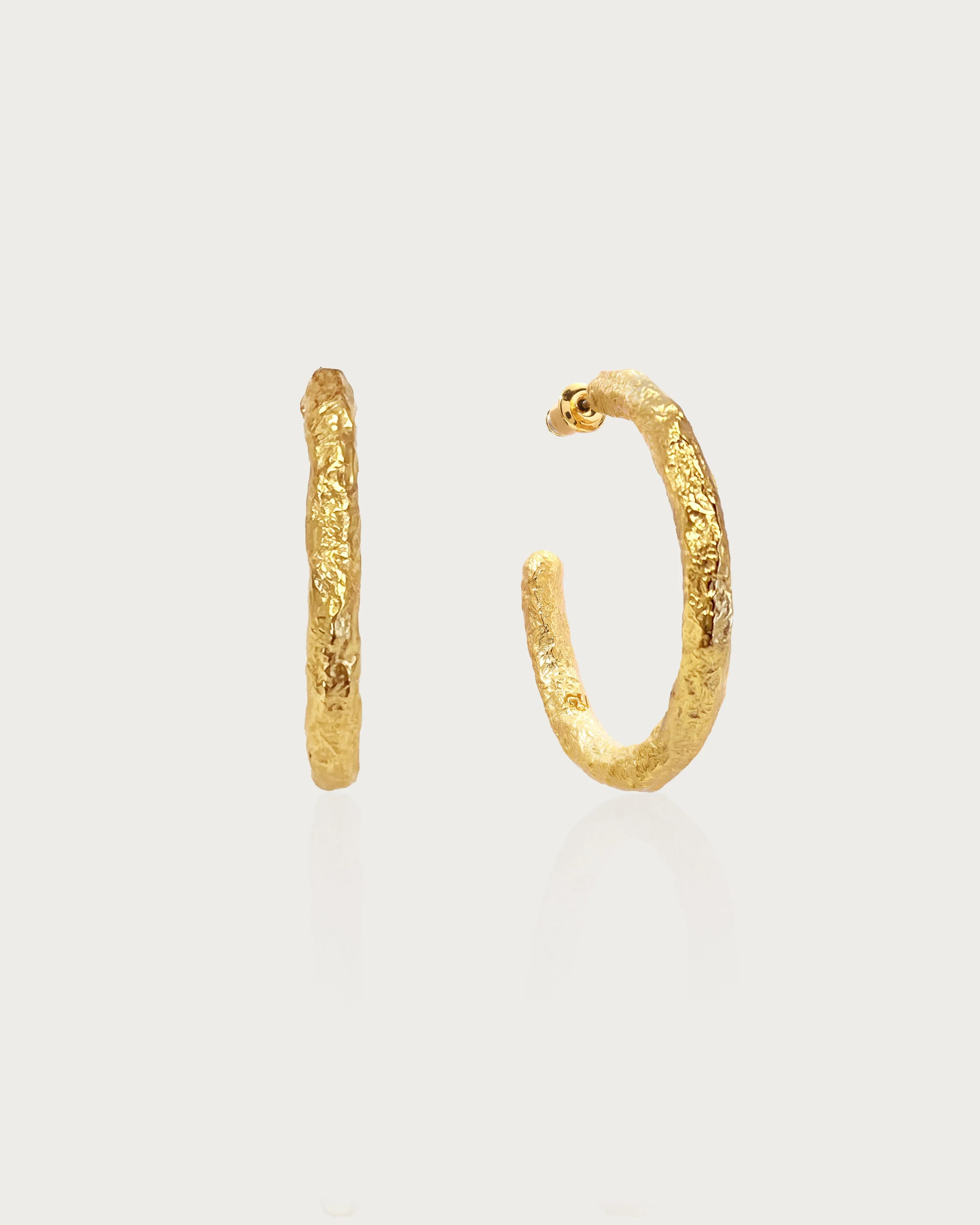 Jenny Large Hoop Earrings in Silver