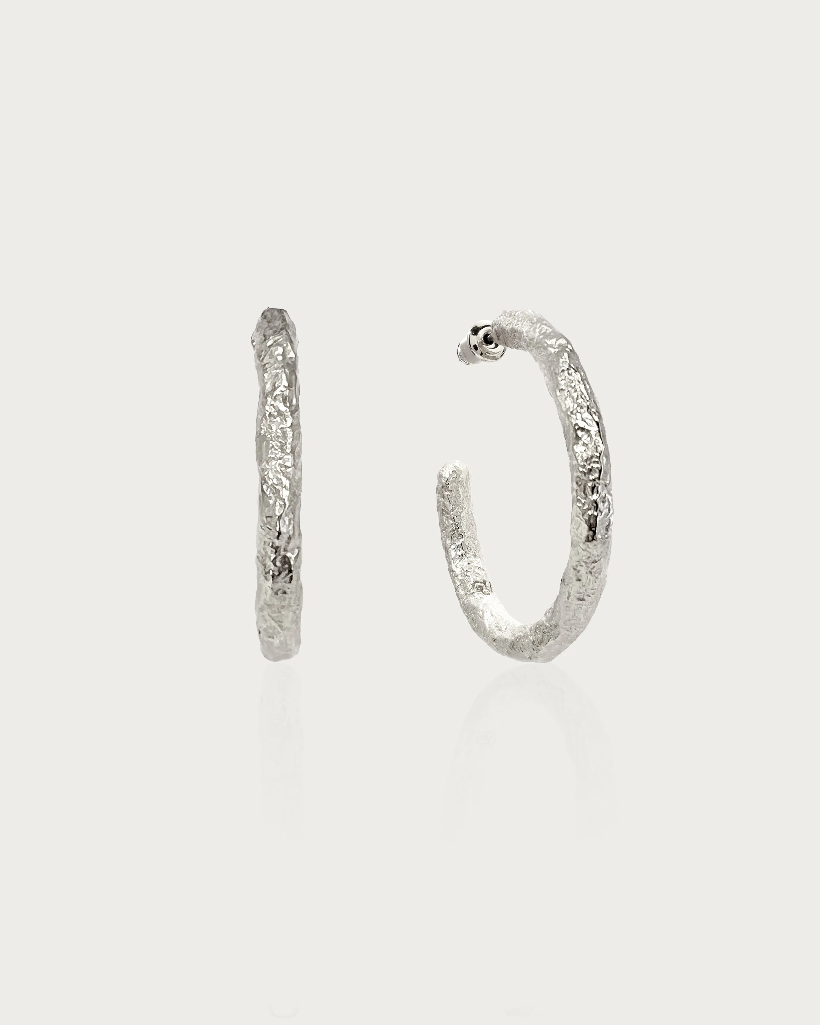 Jenny Large Hoop Earrings in Silver